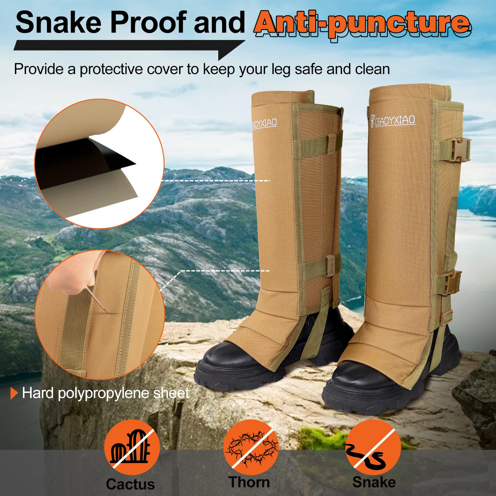 Amazon | Ceadyxiao スネークゲートル スネークチャップス 防水